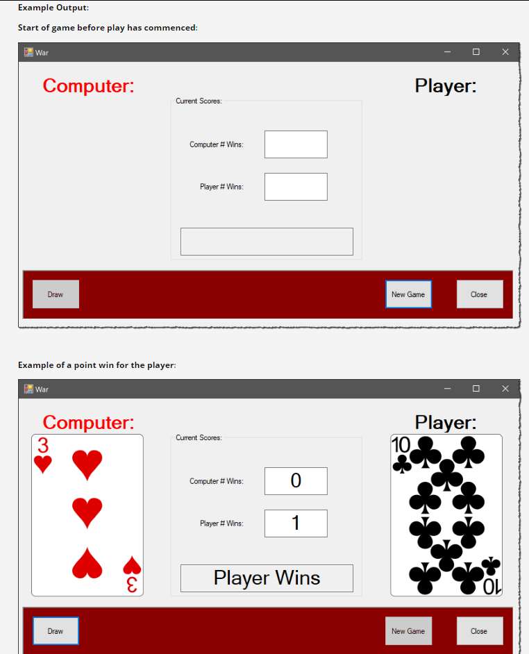 Please provide the code for Form.cs and Form.Designer.cs The objectives of this