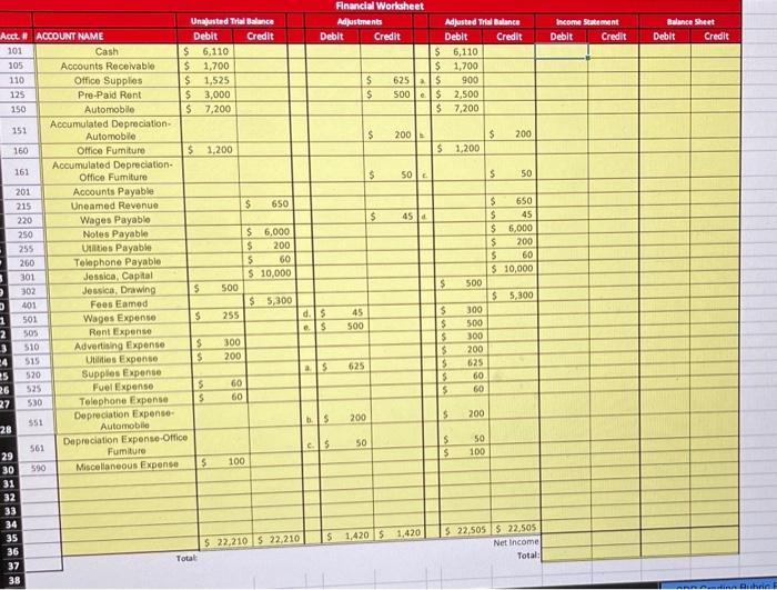 Complete the income statement. 