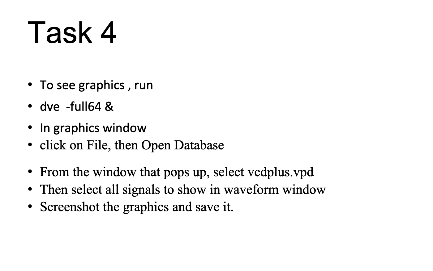 Up_down count - Clk - Reset_n - Make sure you include a
