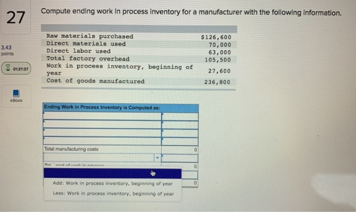 2 boxes in second picture please help :( Compute ending work in