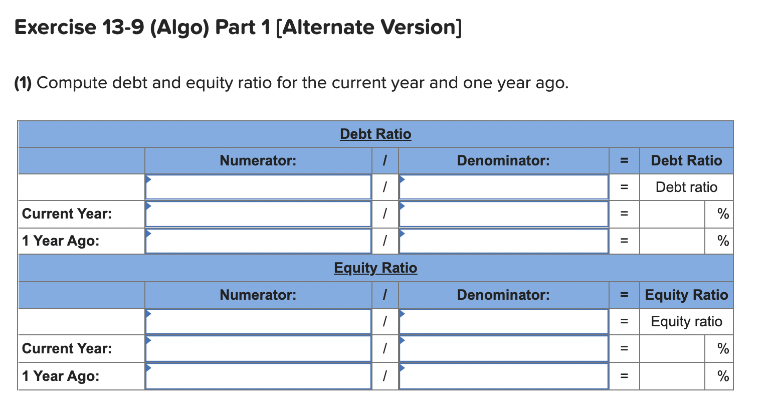 capital structure LO P3 (Alternate Version] [The following information applies to the