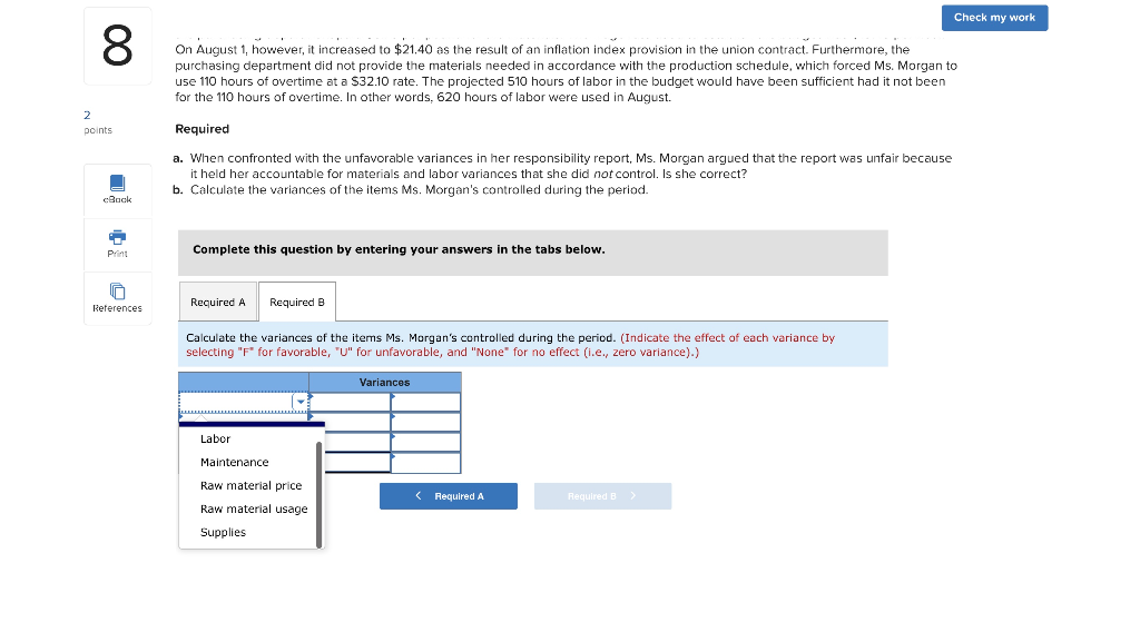 Check my work 8 On August 1, however, it increased to