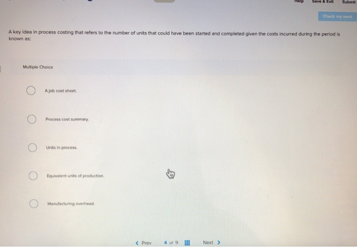  Help Save & Eit Submit Check my work A key idea