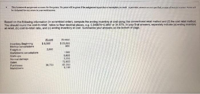  . This homework asment counts for five pois. No polo will