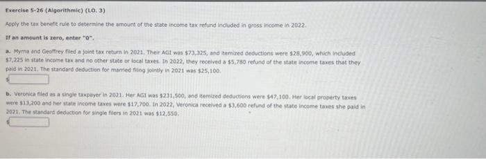  please provide the answer. thank you Everdise 5-26 (Algorithmie) (LO. 3)