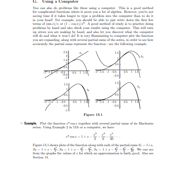 computer, on page #31 of your textbook (Boas, Mathematical Methods). Example (on