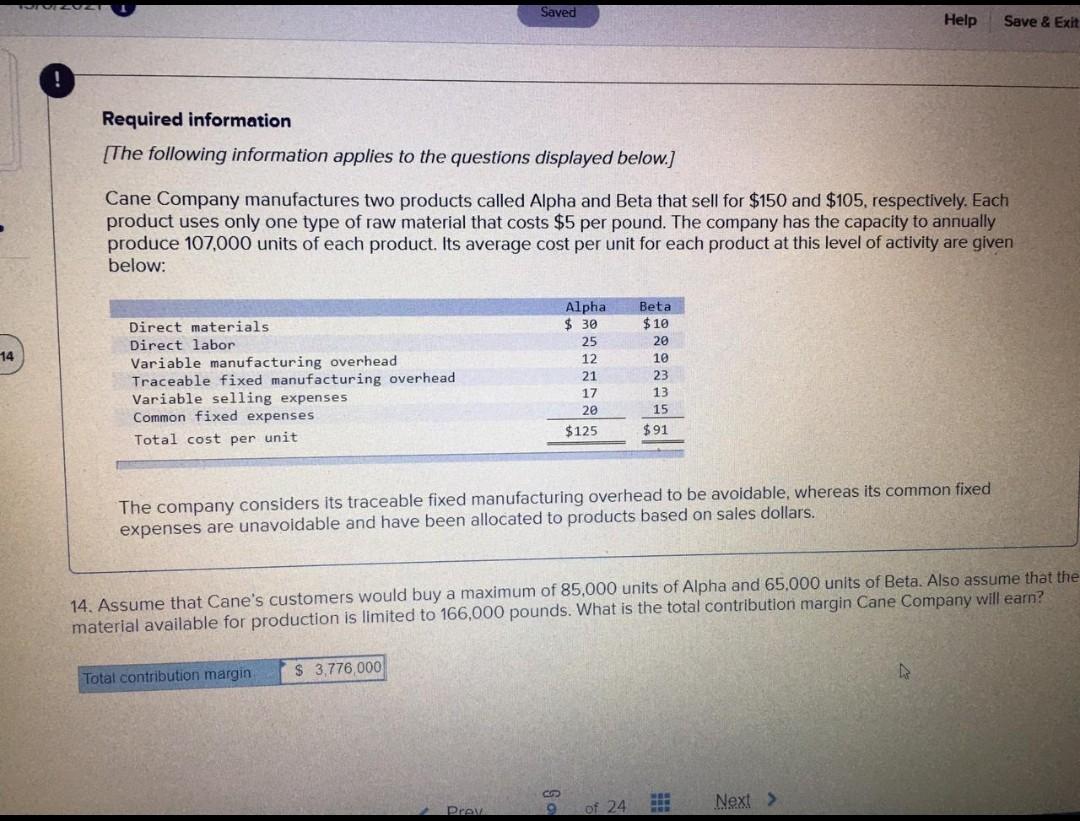  Saved Help Save & Exit Required information [The following information applies
