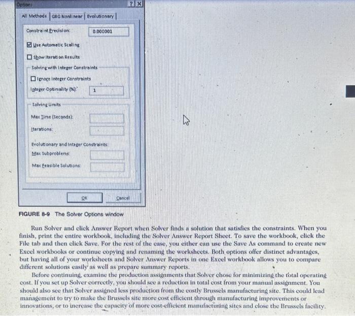 want to minimize (Total Operating Cost, cell J55) - The cells you