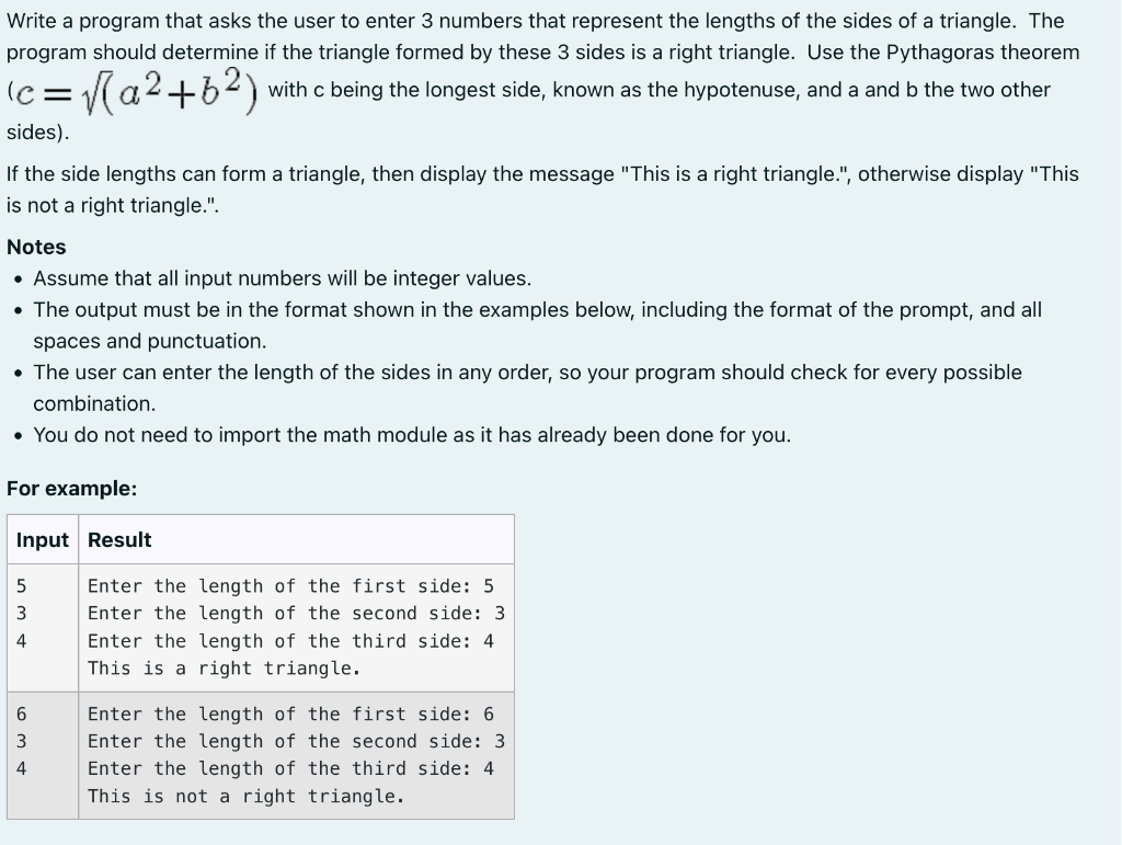  use python only Write a program that asks the user to