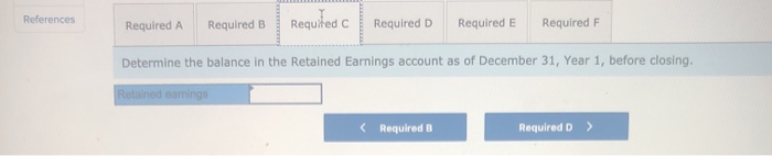 of January 31, Year 1. Revenue Expense References Required A Required B