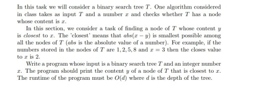  in python or java In this task we will consider a