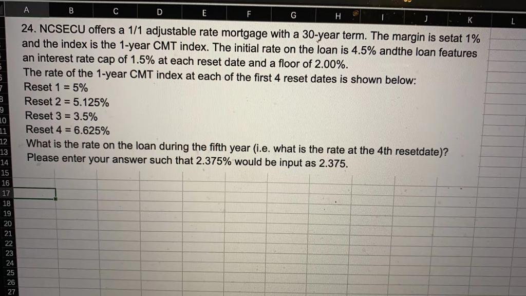  A B C D E F G H K L 24.