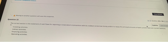 another question will save this response Question 21 2 A corporation reports