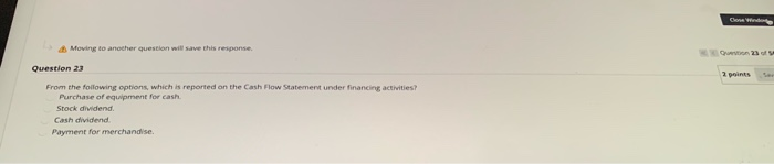 the following amounts on its statement of cash flow Net cash inflow