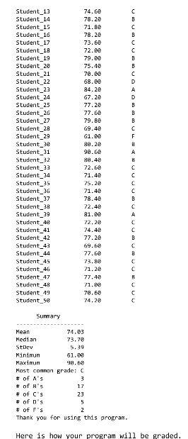class that has 50 students and five exams. The instructor will assign