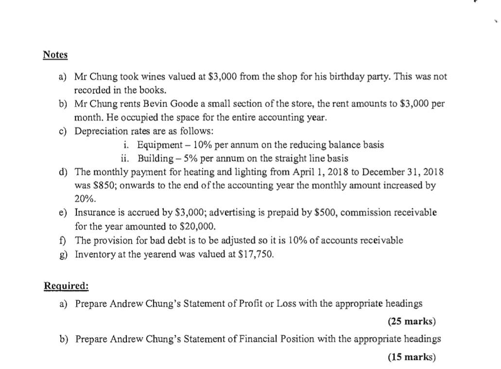 using a black or blue ink pen only Question 1 The following