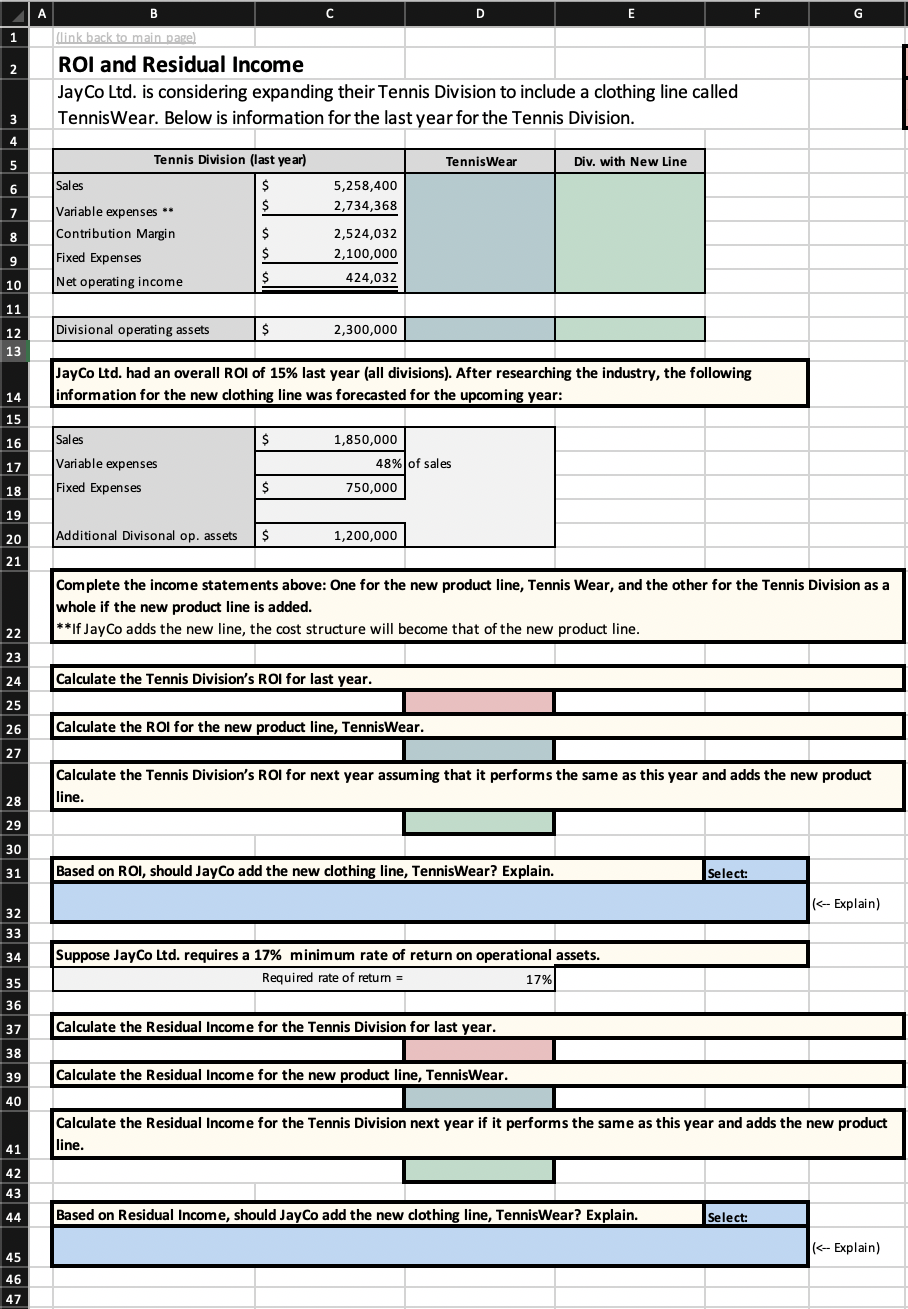 PLEASE USE CELL REFERENCES TO ANSWER QUESTIONS A B C D E