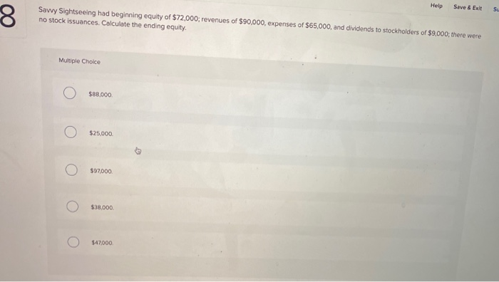  Help Save & Exit su 8 Savvy Sightseeing had beginning equity