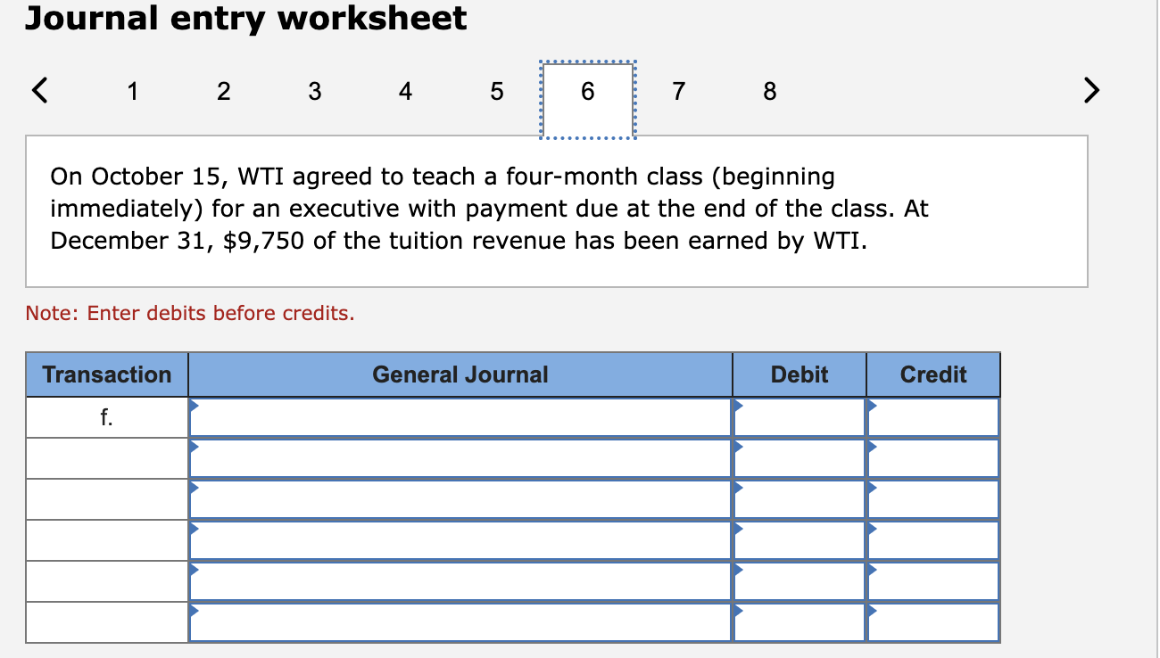entries on December 31. Additional Information Items a. An analysis of WTI's