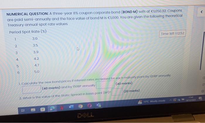 can you answer question 1 and 2 please NUMERICAL QUESTION: A three-year