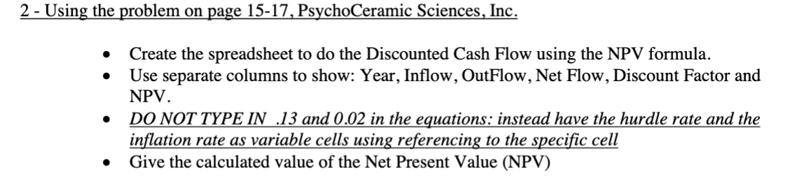 Net Flow Inflow B E Discount Factor 1/(1 + k + p)