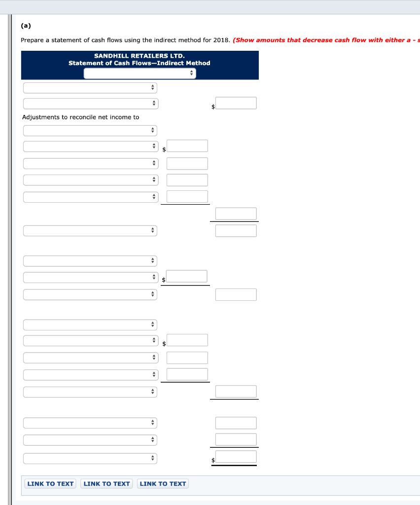 Retailers Ltd. follows: SANDHILL RETAILERS LTD. Statement of Financial Position December 31