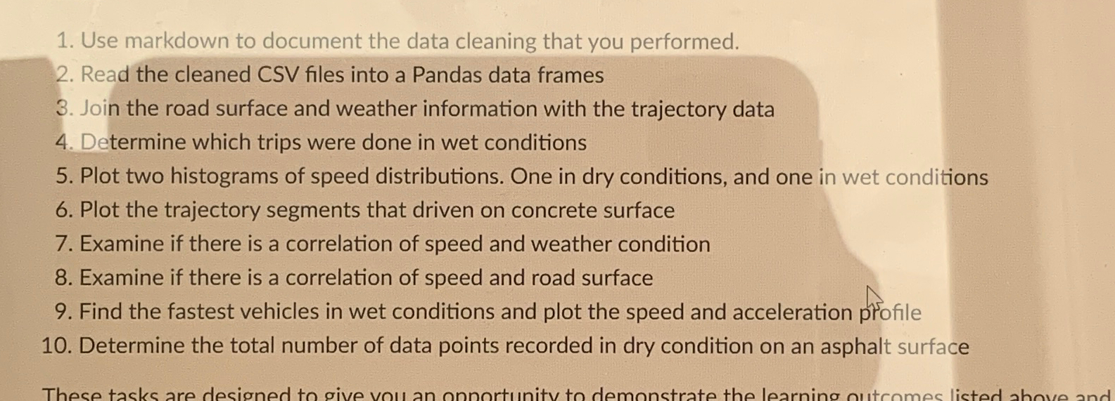  Use markdown to document the data cleaning that you performed. Read