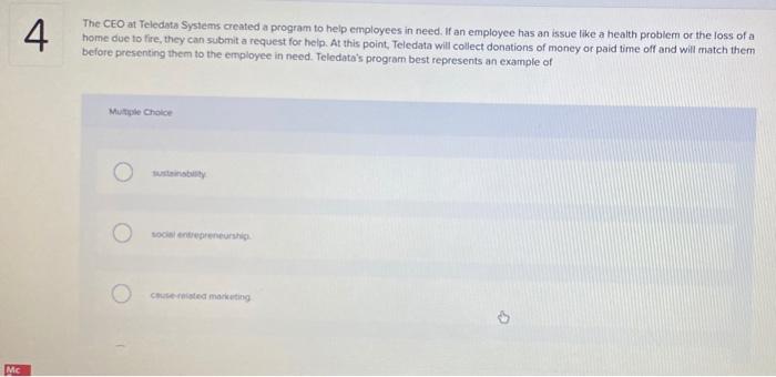  4 The CEO at Teledata Systems created a program to help