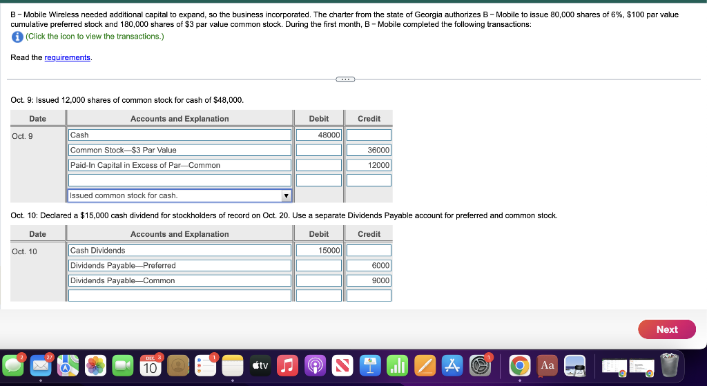 Mobile to issue 80,000 shares of 6%,$100 par value cumulative preferred stock