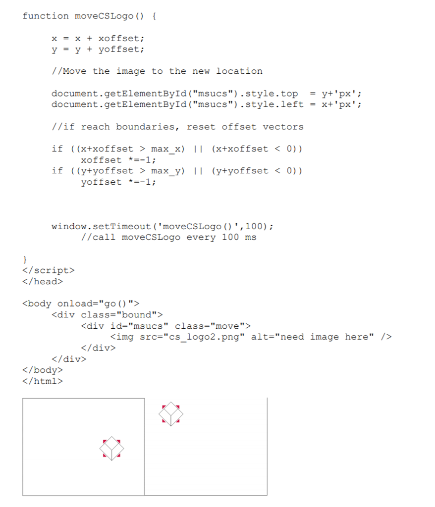 continuously. The following exercise will move the CS logo called cs_logo2.png around
