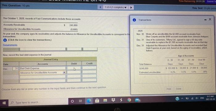  The Remaining 01 5126 Sub This Question: 10 pts 1 of