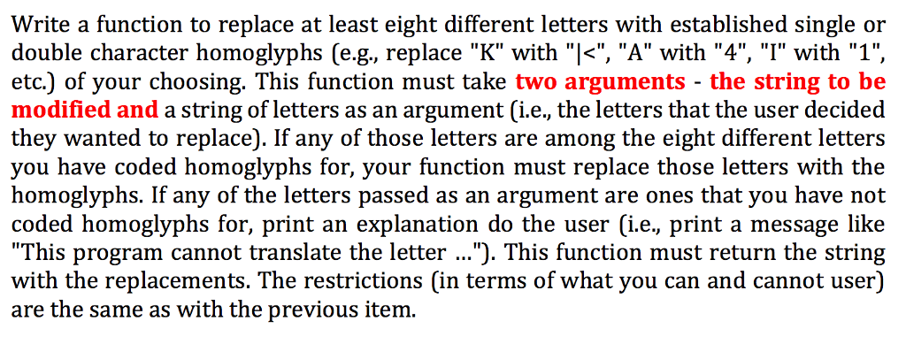  Write a function to replace at least eight different letters with