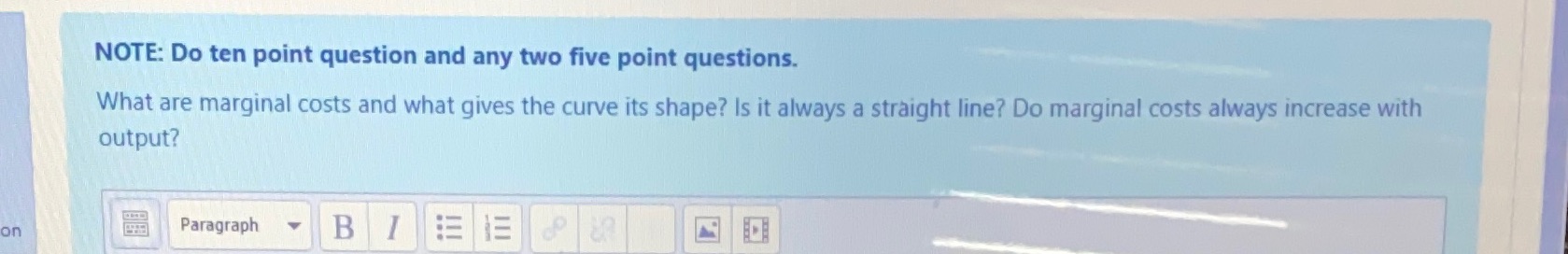  NOTE: Do ten point question and any two five point questions.