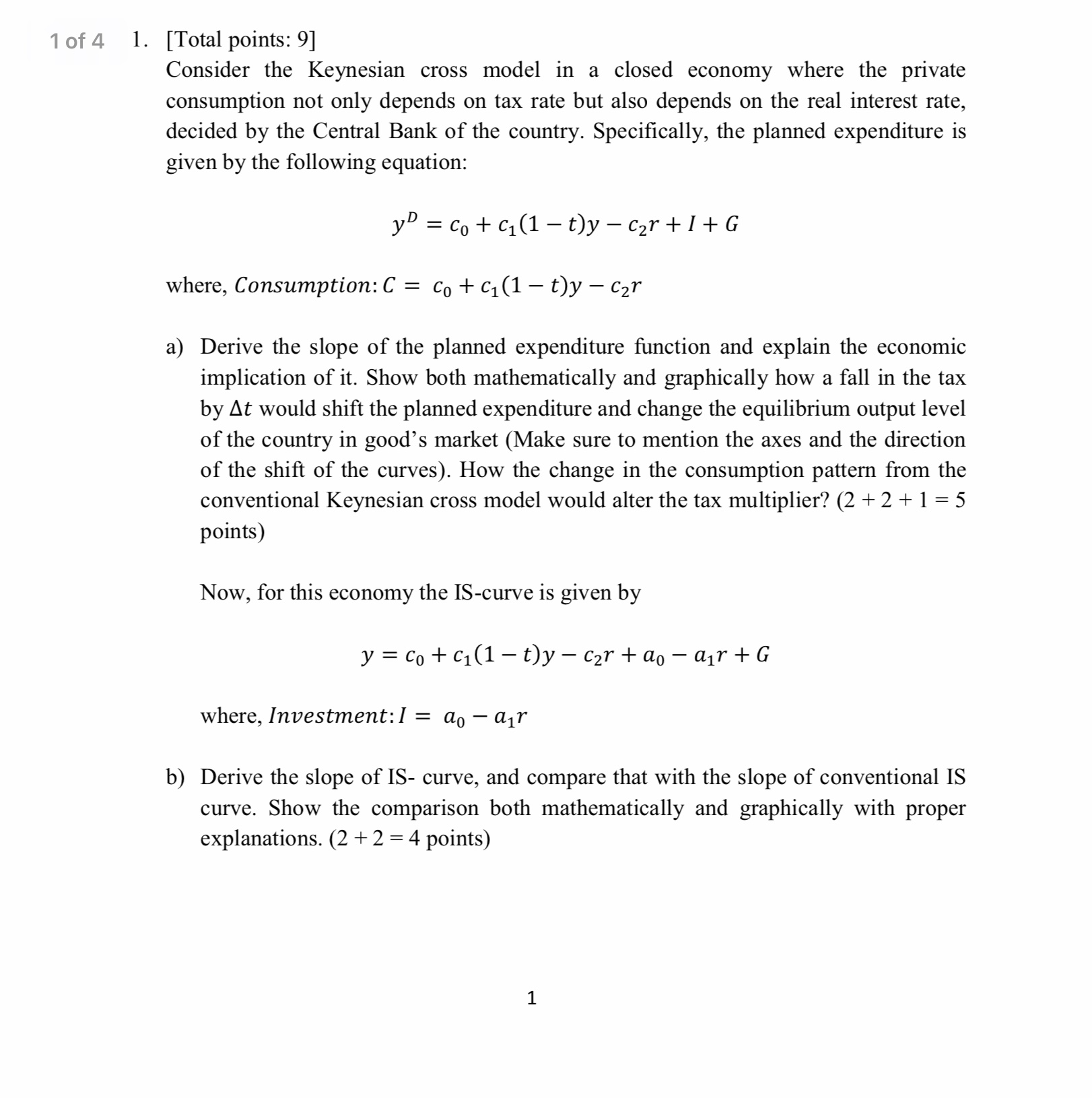 of your answer. (2 + 2 = 4 points) d) Perform regression