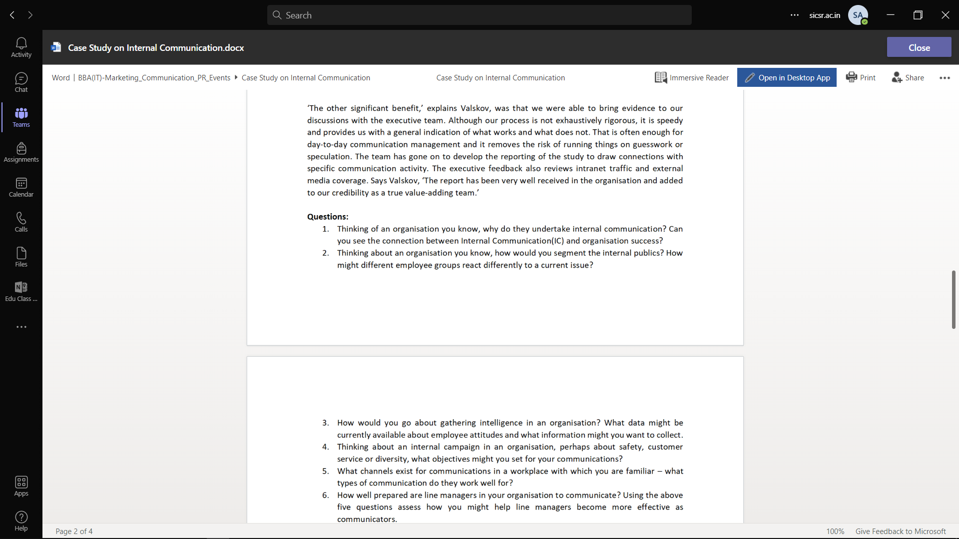 Study on Internal Communication With 85,000 people working in 1,200 restaurants, McDonald's