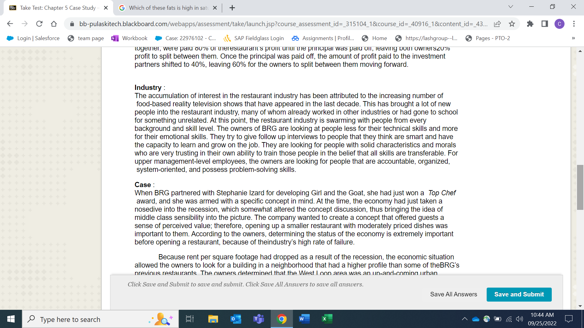 D Abb-pulaskitech.blackboard.com/webapps/assessment/take/launch.jsp?course_assessment_id=_315104_1&course_id=_40916_1&content_id=_43... [ C . . . Login | Salesforce team page