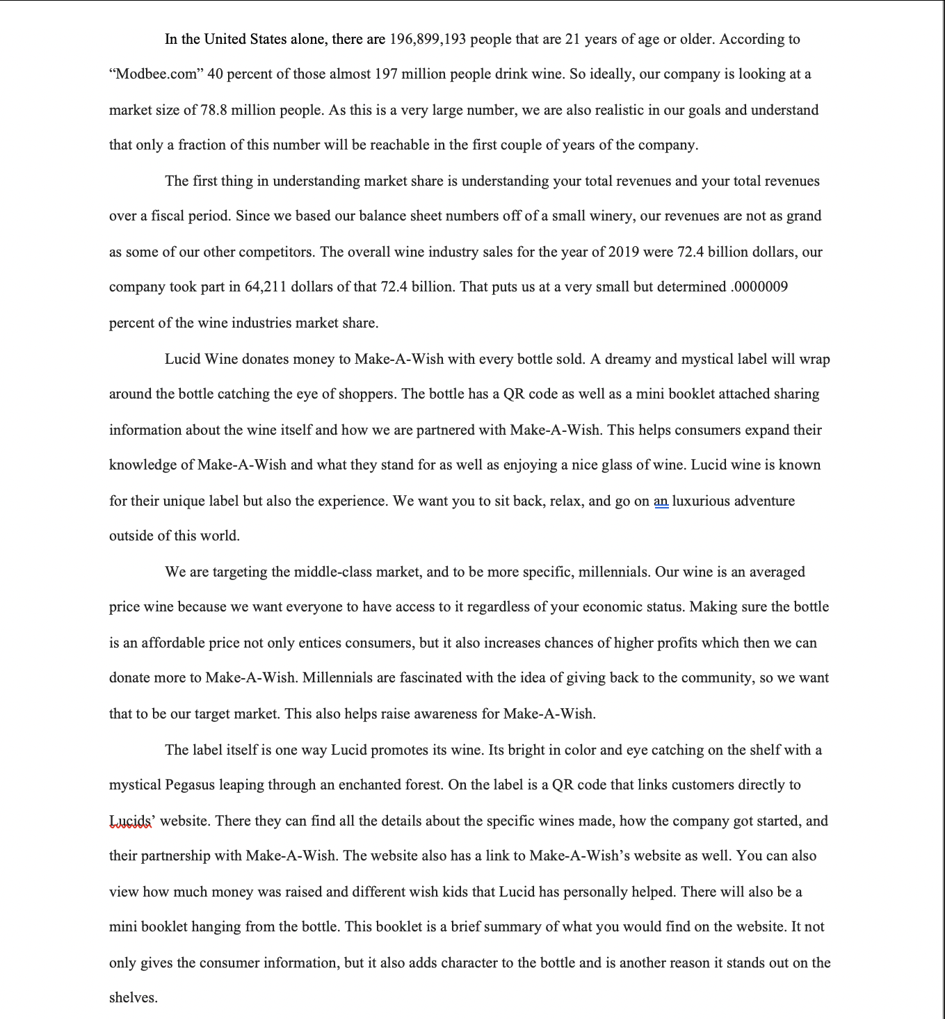 an overview of my new wine company being reference in the question