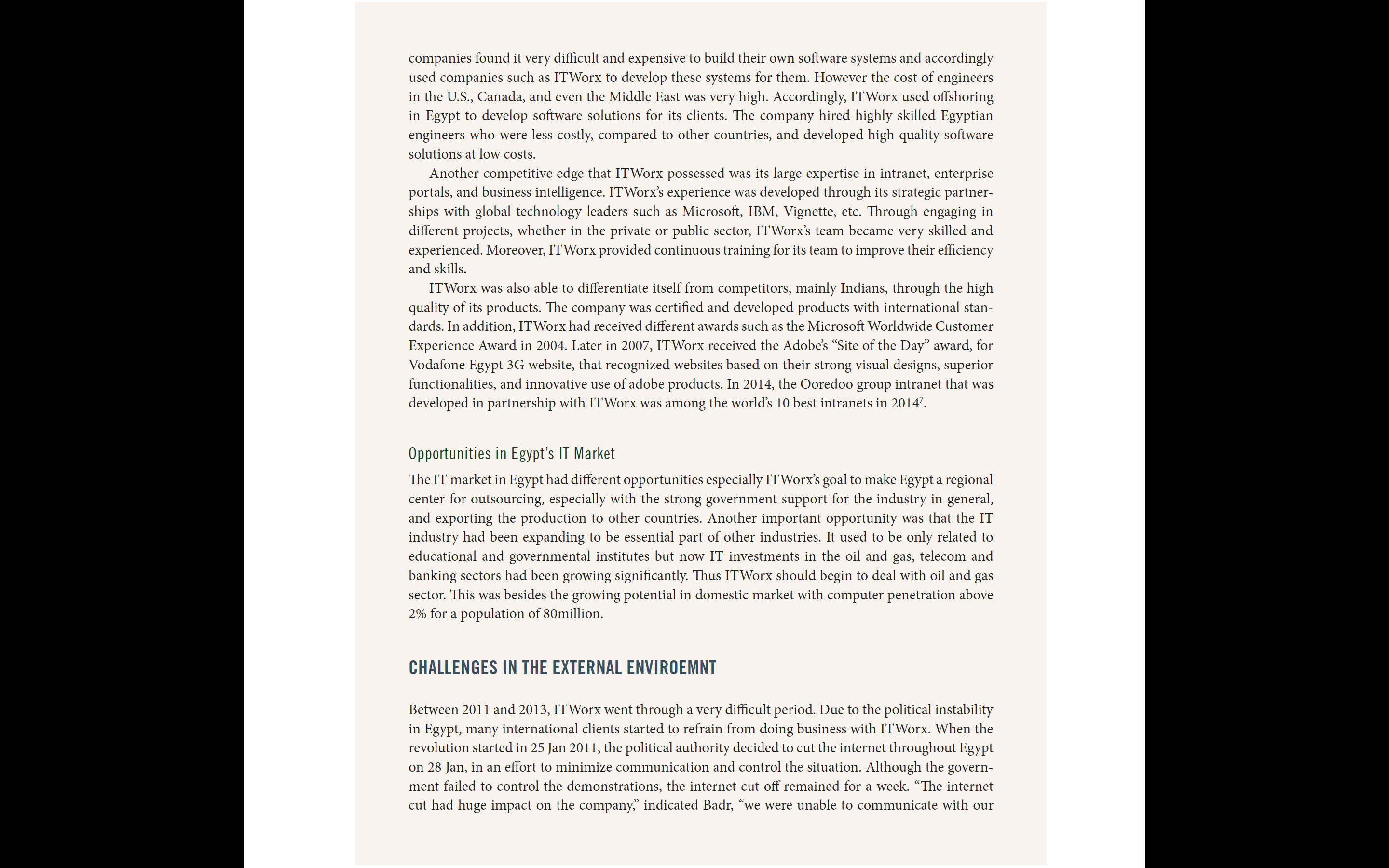 new market" which caused his thoughts to drift away. He started thinking