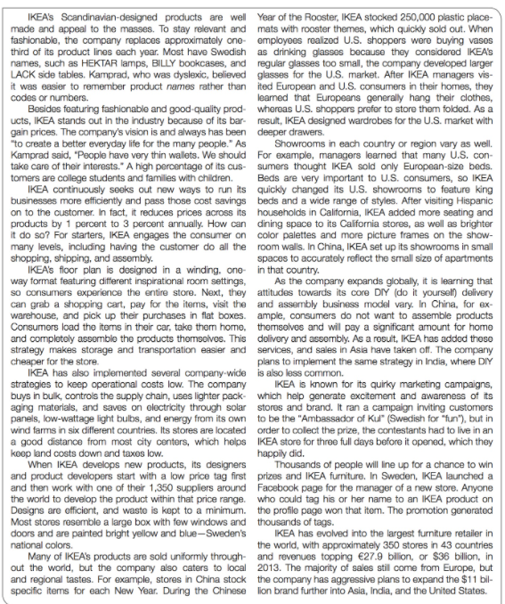 Using examples from the IKEA case study to support your answer, debate