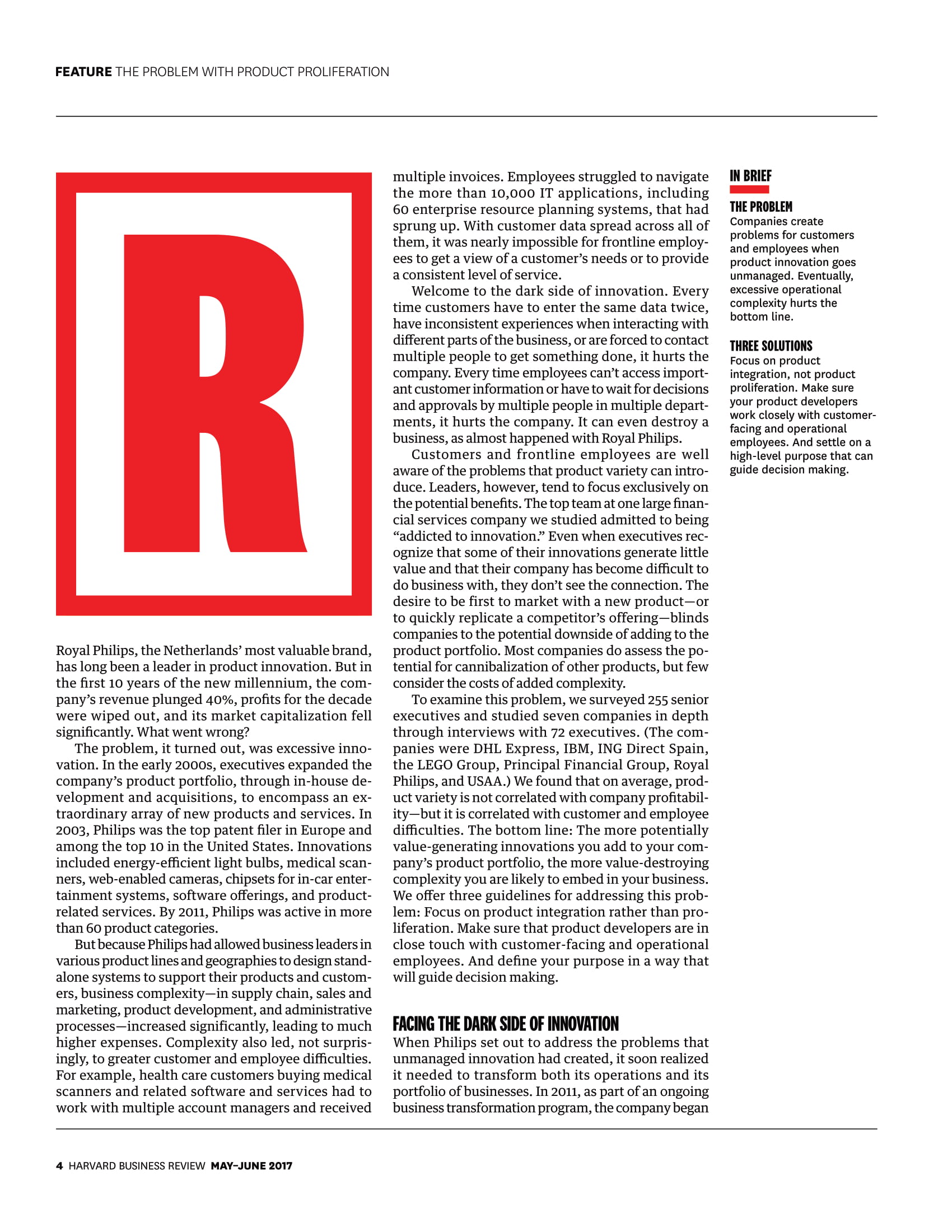 needed is product integration. by Martin Mocker and Jeanne W. RossUN SALE: