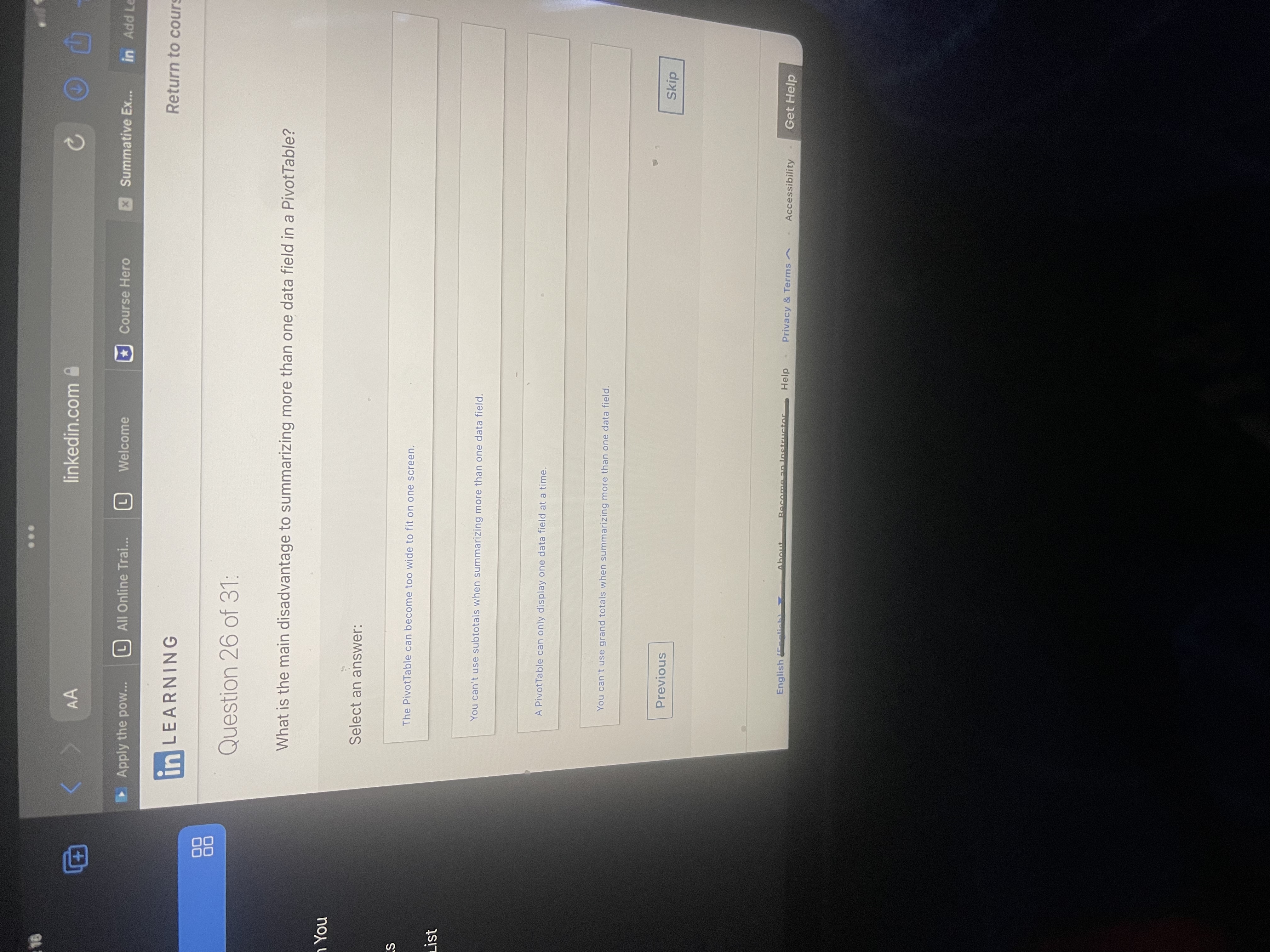  . .. AA linkedin.com A C Apply the pow... All Online