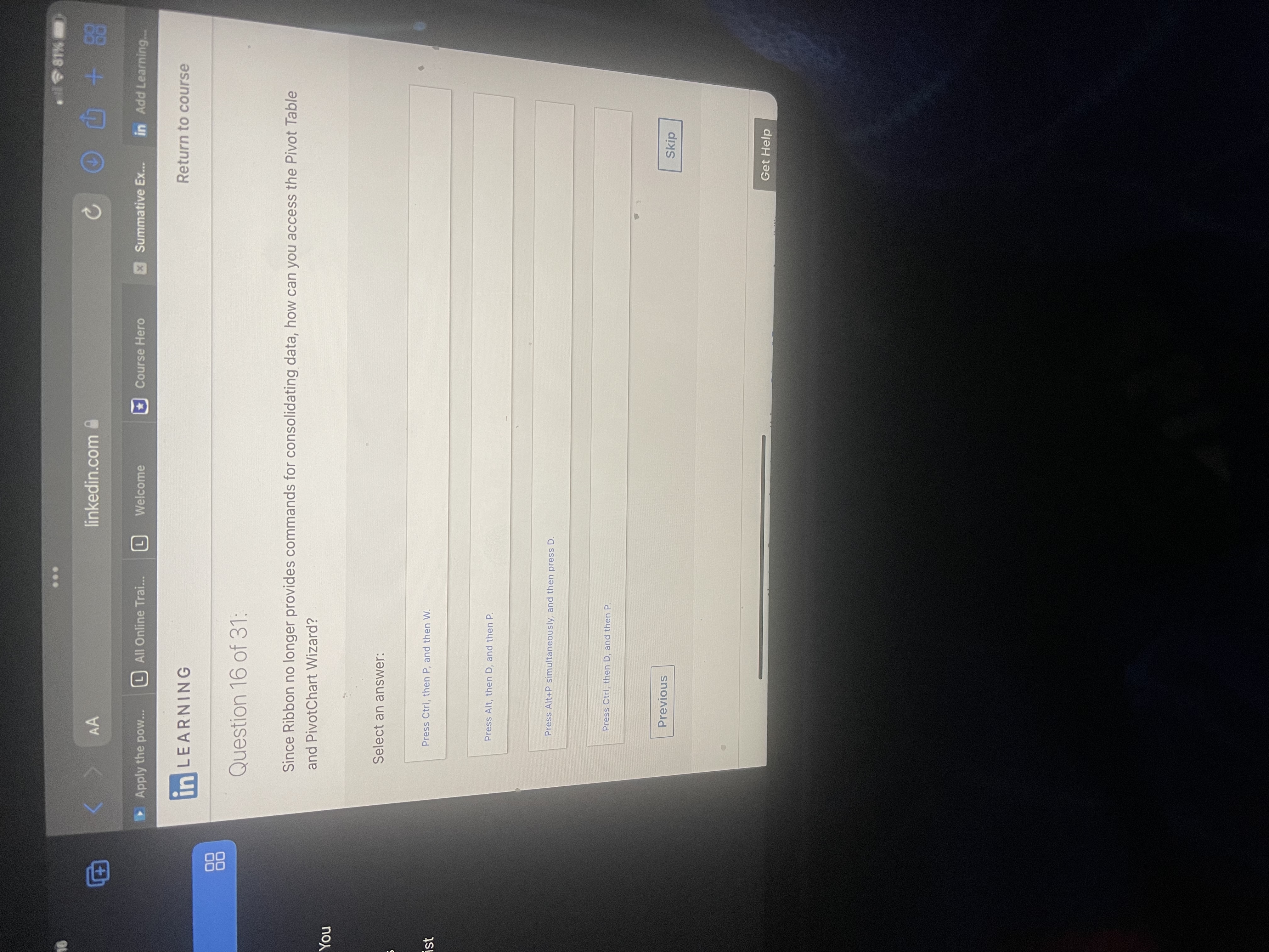 field. A PivotTable can only display one data field at a time.