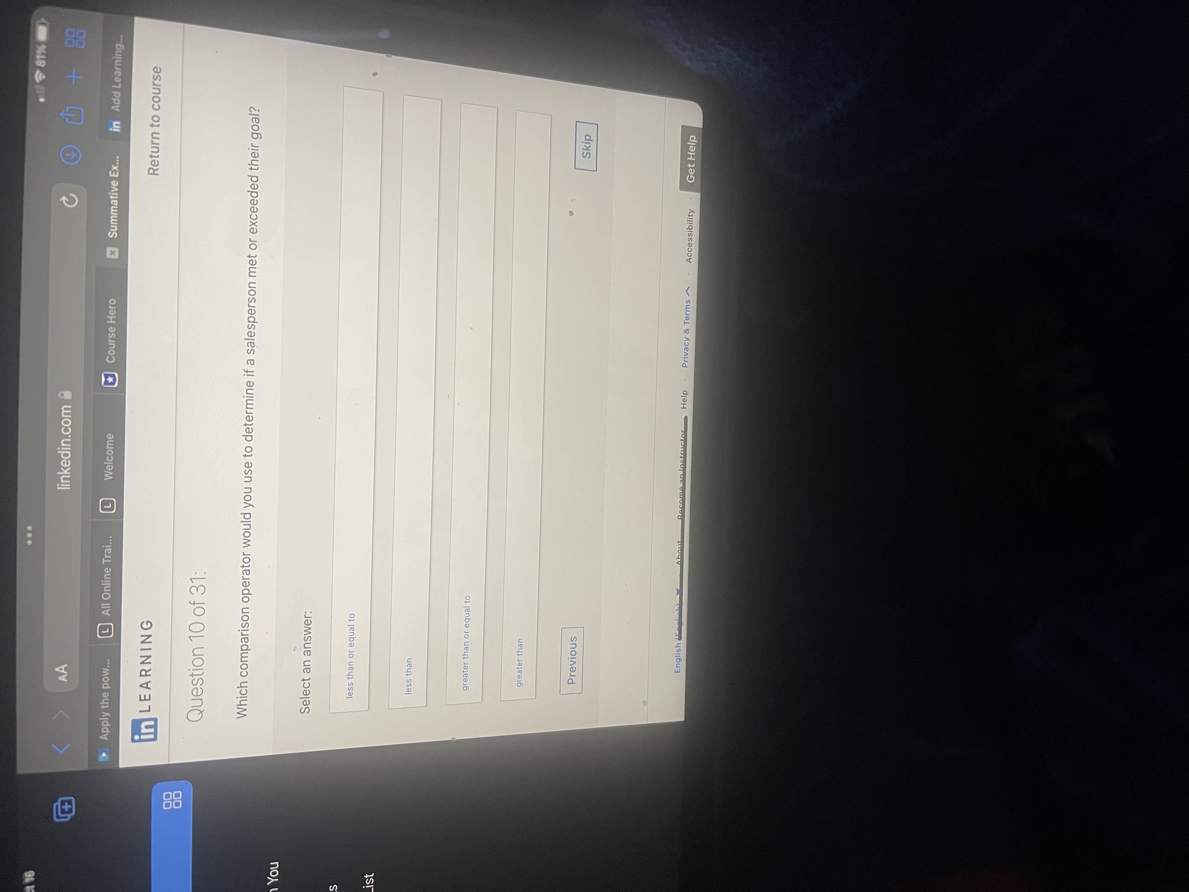 Previous Skip English (national About Become an Instructor Help . Privacy &