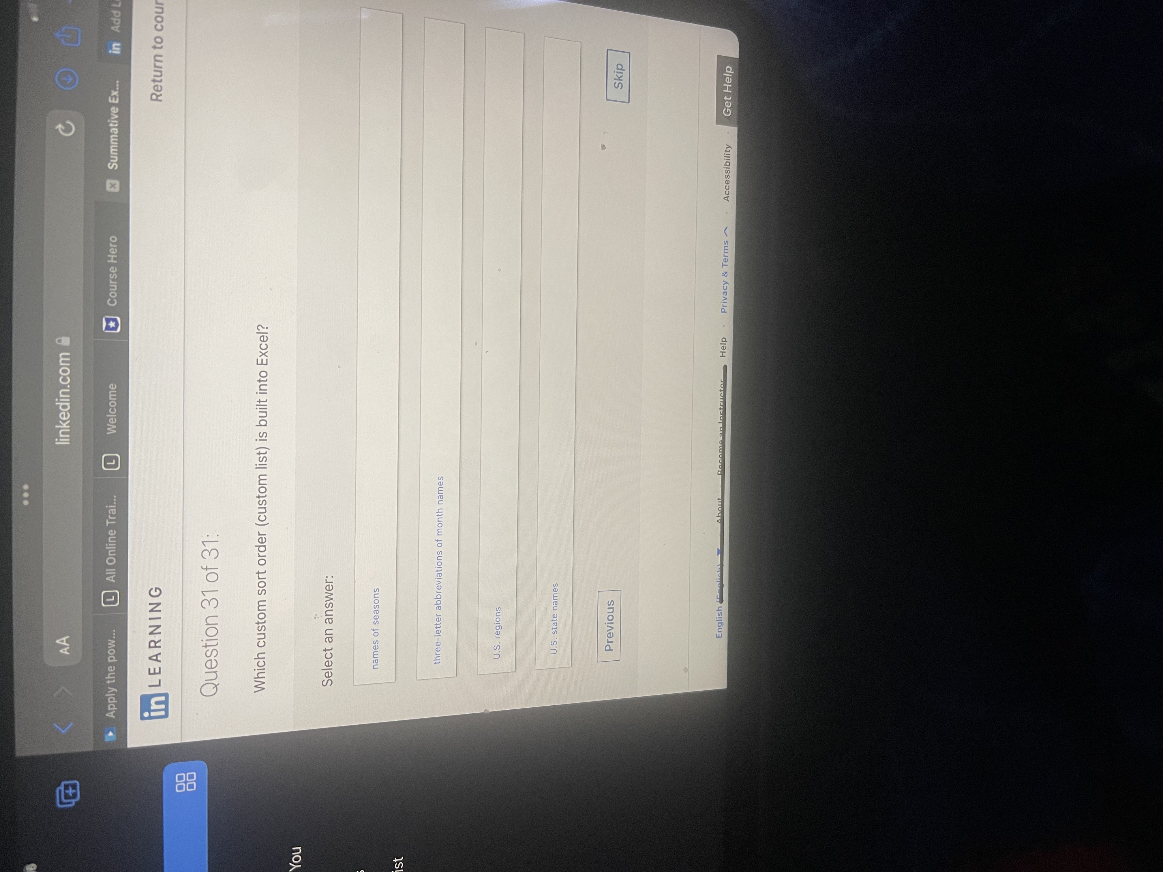 x Summative Ex... in Add Learning... in LEARNING Return to course bs