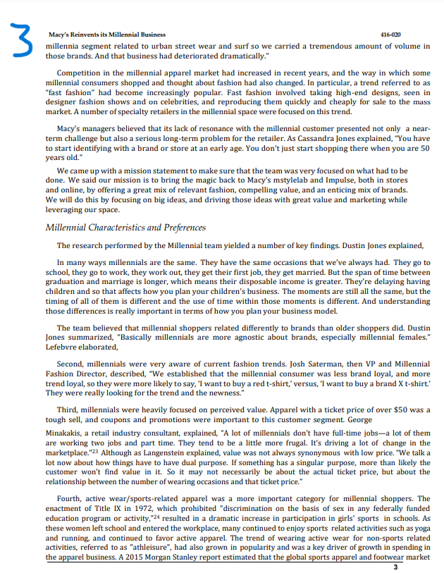 permission from the publisher, Macy' s Reinvents its Millennial Business In 2011,