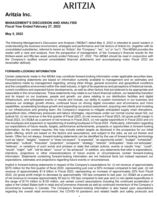 Read the annual report and answer the 3 following questions. Word count