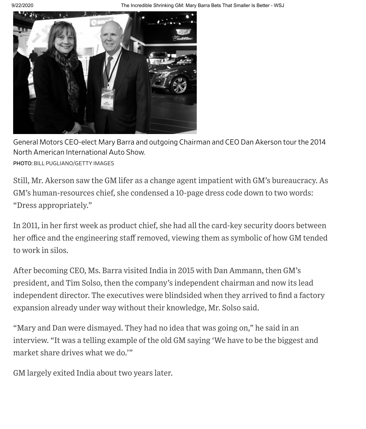 to build them, Ms. Barra said. \"The situation allowed us to look