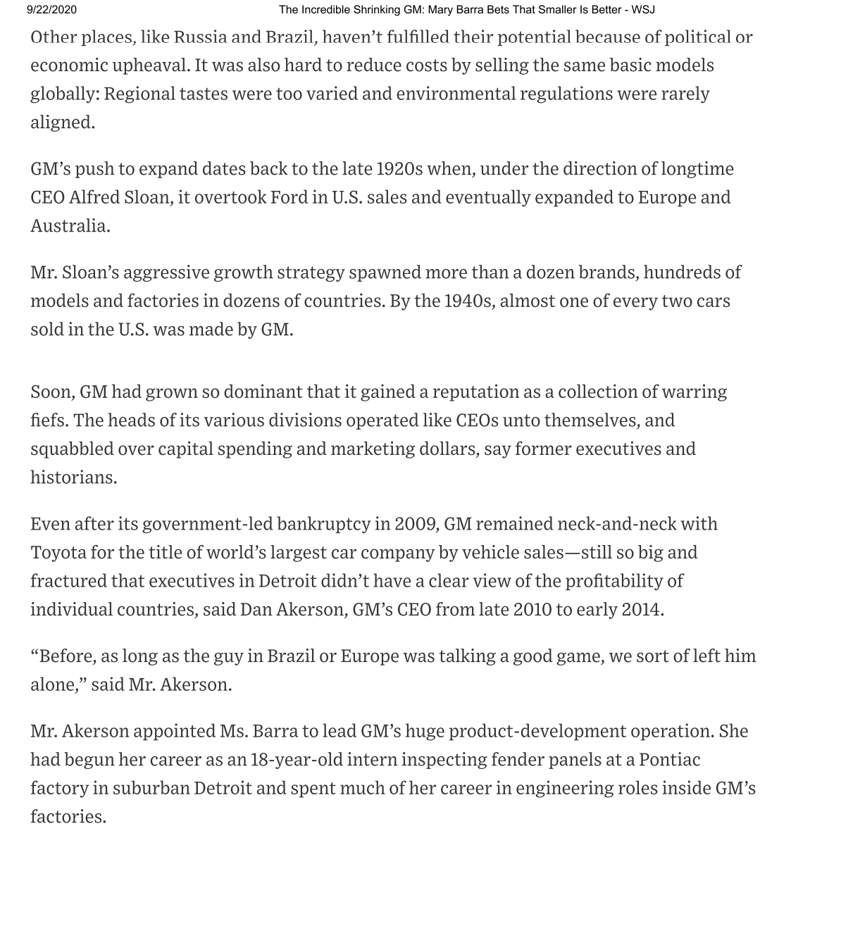 at things with a very clear eye,\" she said. Write to Mike