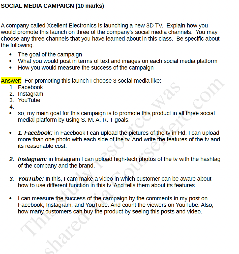 moment in time c) A goal that is quantifiable d) A goal