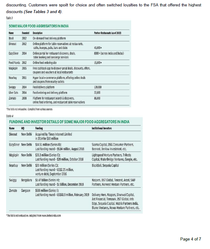 STUDY Since August 2019, Zomato, one of India's leading food service aggregators